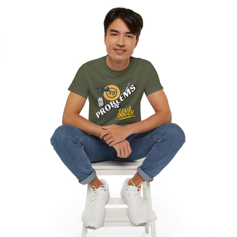 Sourdough Problems Tee, Funny Baking Shirt, Unisex Cotton T-Shirt, Culinary Gift, Baking Lover Apparel