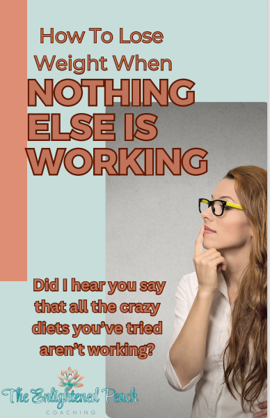 How to lose weight when nothing else is working eBook cover with thoughtful woman and bold text.